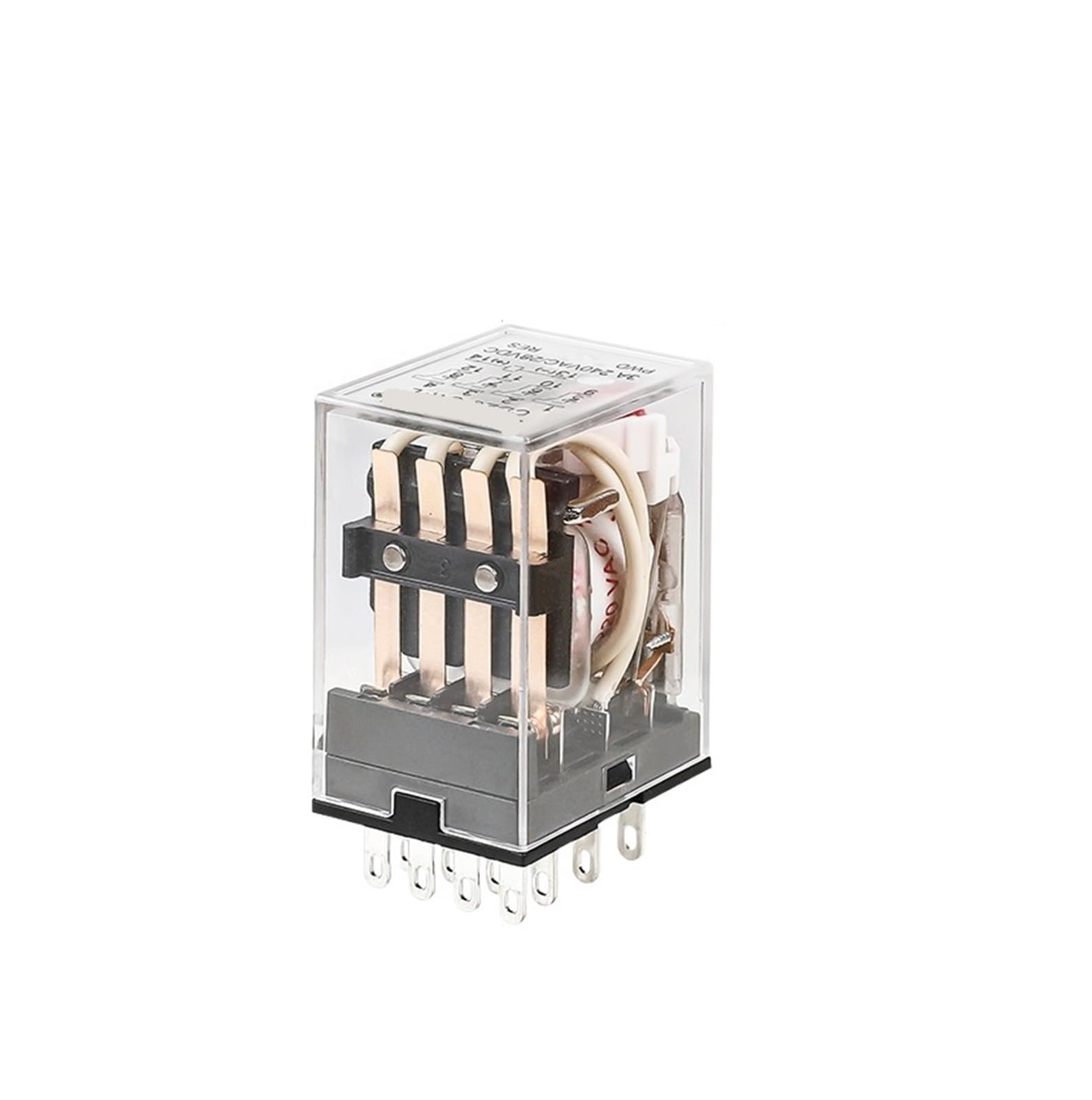 Relé electromagnético CDZ9-54PL de 14 pines pequeño componente de control intermedio DC 220V 4