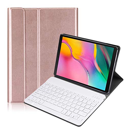 Für Samsung Galaxy Tab A 10.1 T720/T725 Bluetooth Tastatur Hülle, Colorful PU Leder Hülle mit magnetisch Abnehmbarer Kabellose Tastatur für Samsung