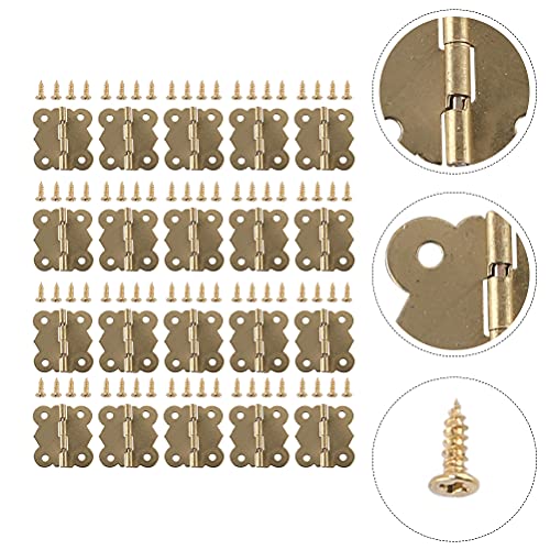 iplusmile Vogel Accessoire 40 STKS Papegaai Nest Box Accessoires Anti- bijt Ring Vlinder Scharnier Lock met Schroef - Afbeelding 7