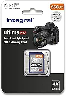 Integral 256GB SD Card 4K Ultra-HD Video Premium High Speed Memory Card SDXC Up to 100MB/s SDXC V30 UHS-I U3 Class 10 SD Memory Card