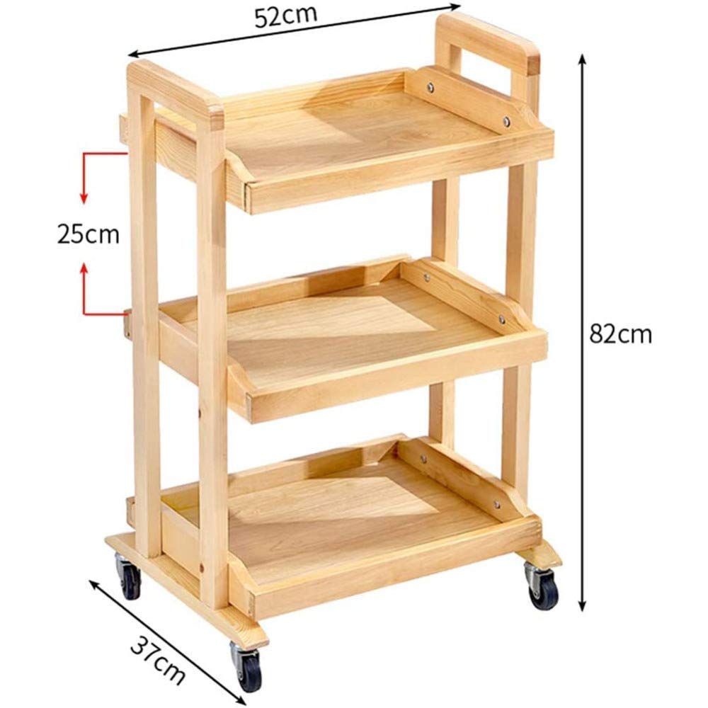 Carrello di Servizio Carrello da Cucina Carrello da Cucina Carrello di Servizio Carrello da tè con Ruote a 3 Livelli, Carrello da Salone Carrello da Cucina Carrello di Servizio Carrello da