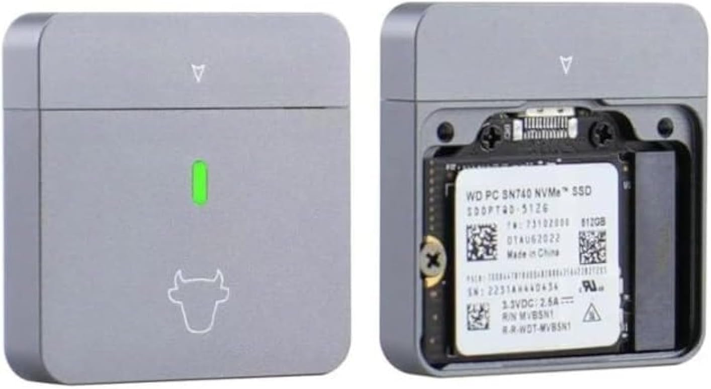 External Hard Drive Enclosure M.2 NVMe 2230 SSD Enclosure, USB Type C 10Gbps USB3.2 Gen2 Adapter, for M2 2230 NVMe PCIe M key/M+B Key SSD, compatible with Steam Deck ROG Ally Smartphone Laptop