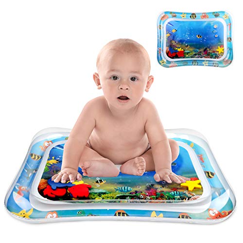 SLHFPX Tummy Time Toys for Toddlers 1-3,Water Toys for 2 Year Old Boys Baby Activity Play Mat Birthday Gifts for 1 Year Old Boys Tummy Time Mat for 1 2 3 Year Old Boy Gifts Blue
