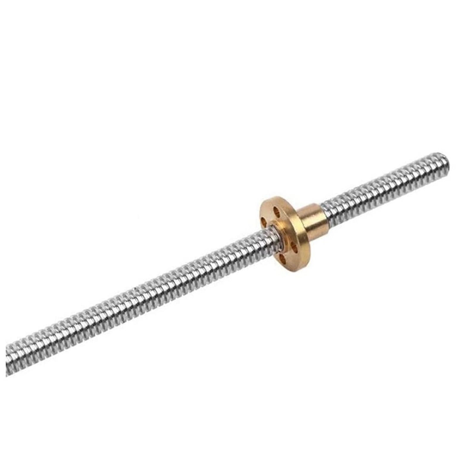 Stepper Screw T16 Lead Screw Rod with Brass Nut 4mm Pitch 4mm 8mm Lead Fully Thread Screw Rod Tr16x4 Tr16x8 Trapezoidal Screw Rod Tapped Block(T16 4mm pitch 4mm lead,700mm)