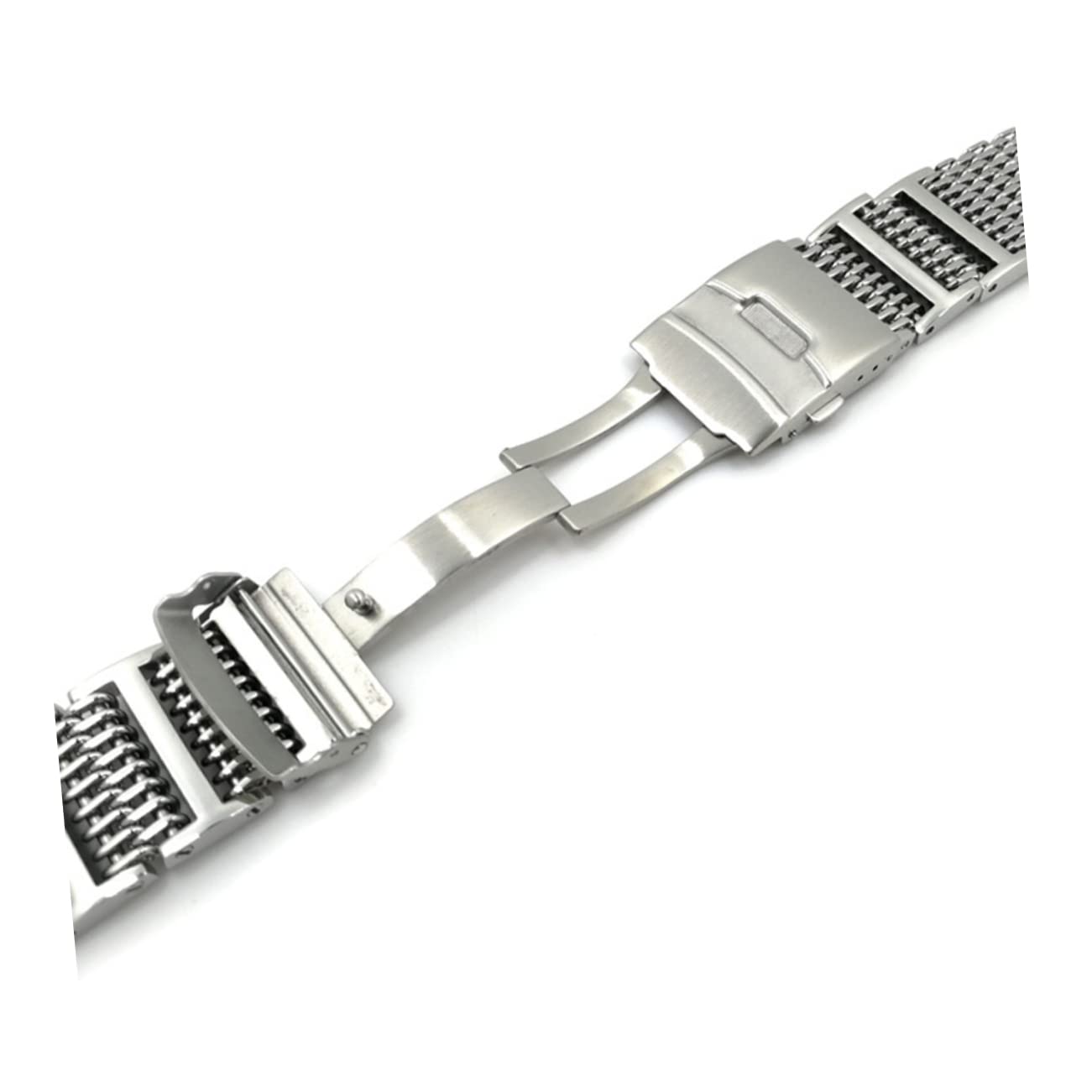 VALICLUD Bracelet de montre en acier inoxydable - 22 mm - Design maille de requin - Bracelet de rechange pour homme et femme - Robuste - En métal - Pour le quotidien, les loisirs