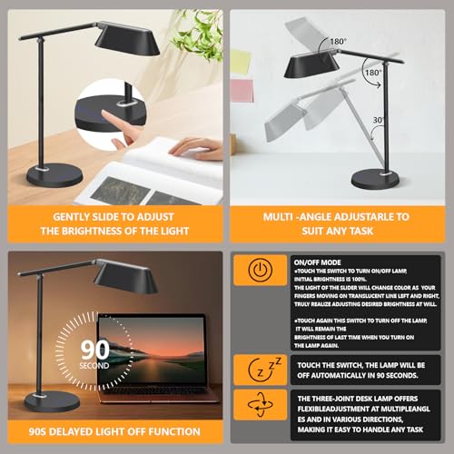 Lampe de bureau LED pour le télétravail confort et arrêt différé