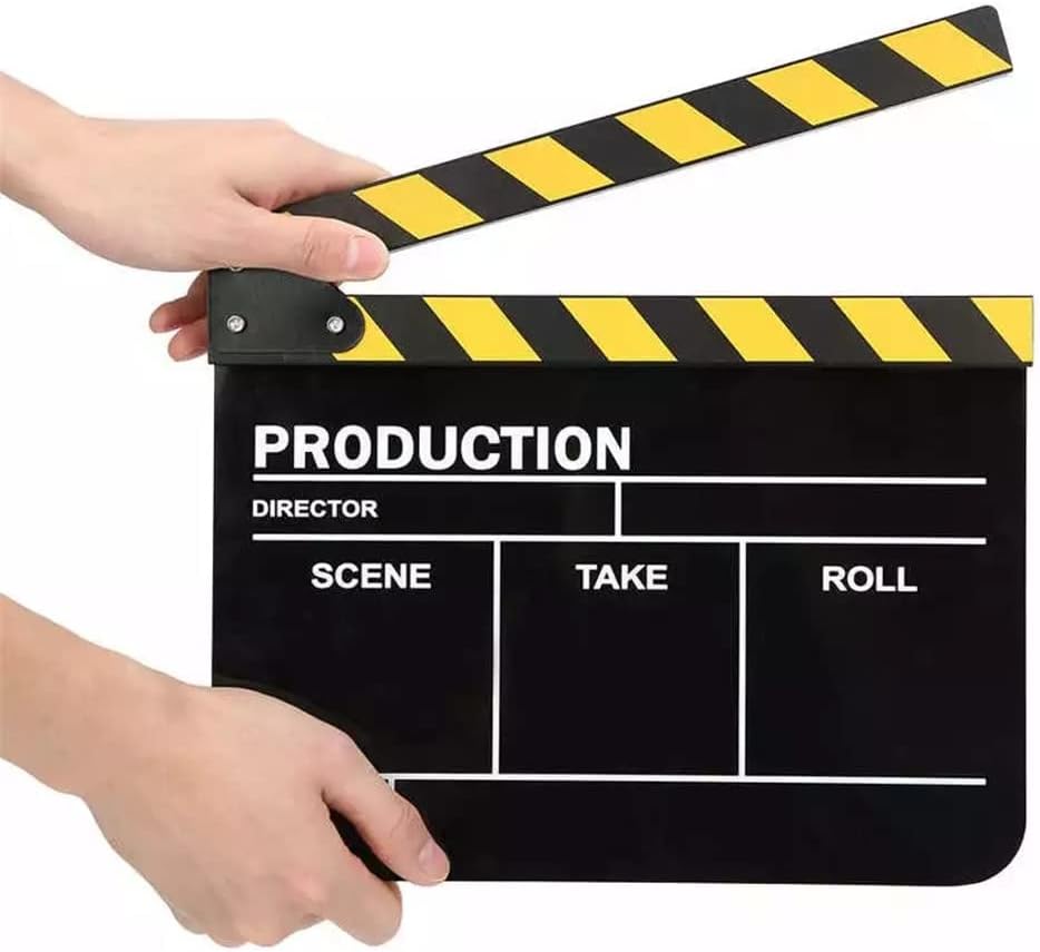 30x25CM Acrylic Clapperboard Director Professional Movie Film Action Clap Cinema Photo Studio Accessories(Color 1) image 3