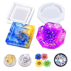 Jatidne Epoxidharz Formen Aschenbecher Resin Silikonformen Epoxidharz Silikon Formen für Schmuckherstellung, Harz GießEn…