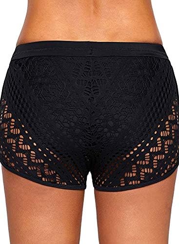 QDASZZ Women's Adjustable Swimsuit Tankini Bottom Board Shorts,Comfort Quick Dry Stretch Board Short