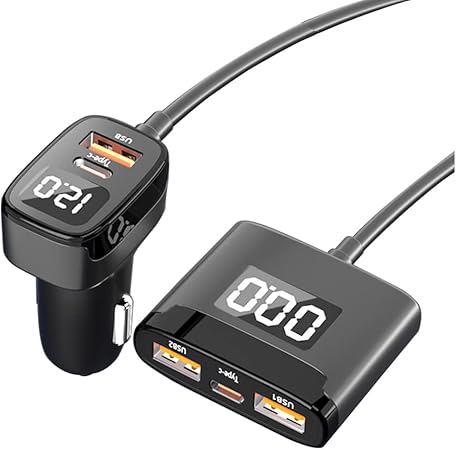 Amazon Durasiko車用シガーソケット 増設ソケット 分配器 車載充電器 3usbポート 2type Cポート 電圧測定 1 5m延長線 前後座席対応 最大78w電力供給 過負荷保護 12 24v車兼用 Ipad スマートフォンなどの設備対応 ソケット分配器 車 バイク Amazon Durasiko車用シガーソケット 増設ソケット 分配器 車載充電器 3usbポート 2type Cポート 電圧測定 1 5m延長線 前後座席対応 最大78w電力供給 過負荷保護 12 24v車兼用 Ipad スマートフォンなどの設備対応 ソケット分配器 車 バイク