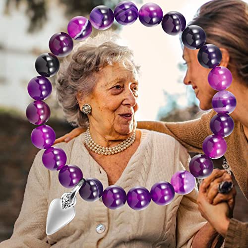 80th Birthday Gifts for Women, Amethyst Beads Birthday Bracelet for Woman Truning 80 Years Old Jewelry Gift for Her Women Mom Sister Best Friend Wife Grandmother Birthday Gifts4