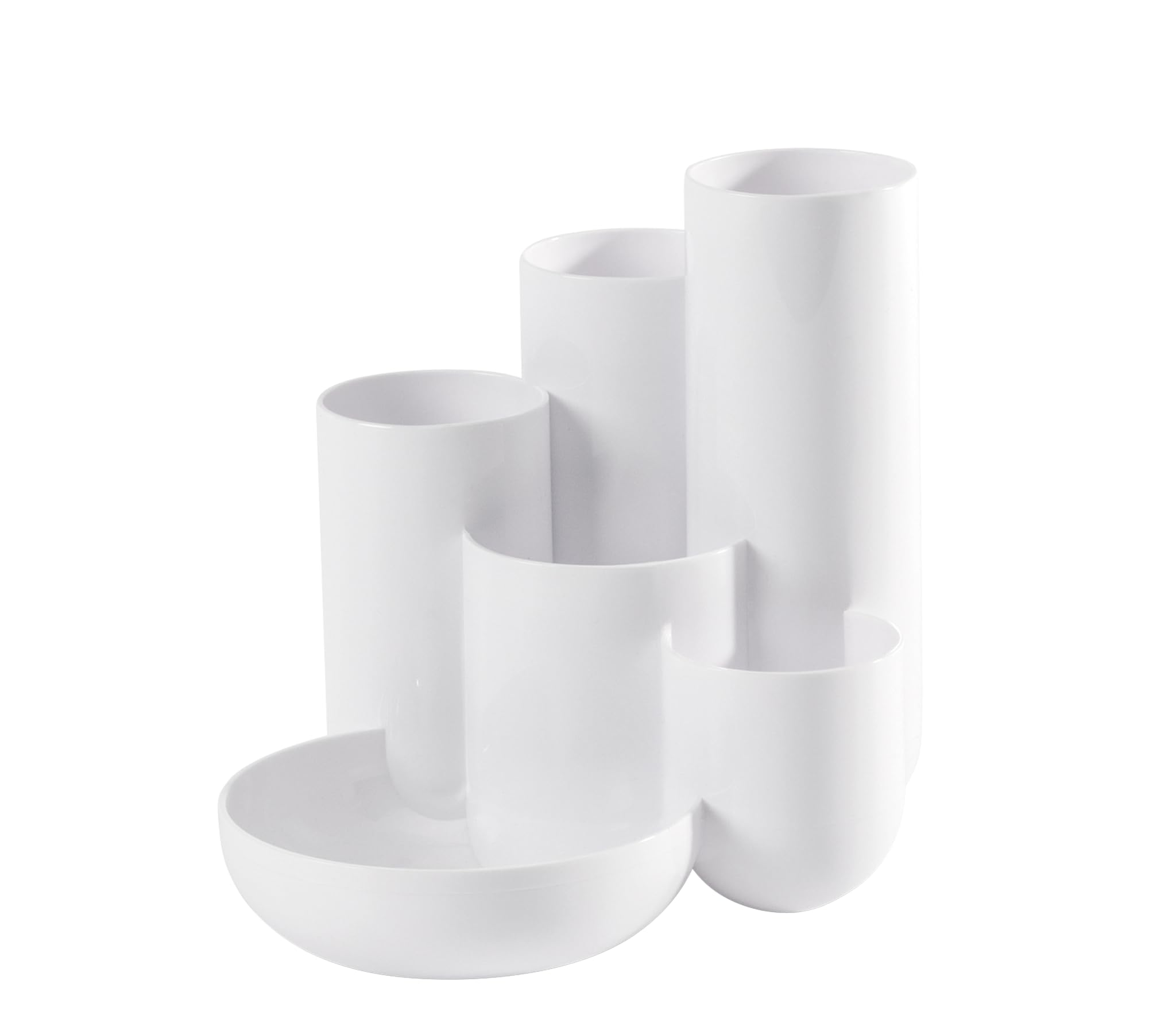 HAN Campus 17480-12 Desk Quiver with 5 Tubes and 1 Small Parts Bowl White