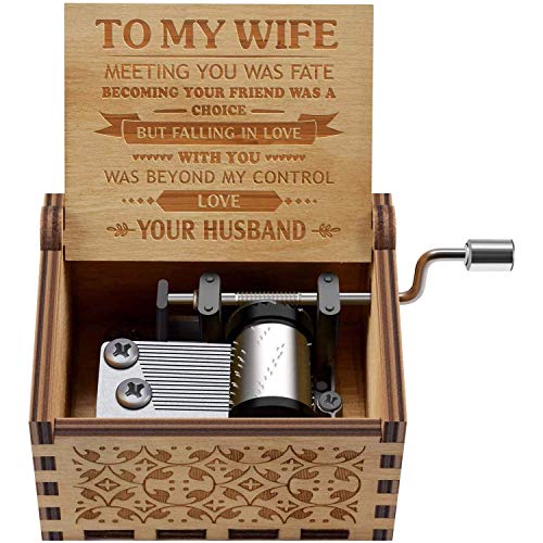 Engraved Music Box - You are My Sunshine, Gift for Your Wife - Falling In Love With You.
