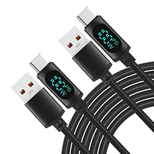 UrbanX USB C to USB C Cable 6.6ft 7A 100W, 2Pack, USB 2.0 to Type C Charging Cable Fast Charge for Mate 9 Porsche Design, MacBook Pro 2020, Samsung Galaxy S21/S22/S23/S24, Pixel, LG, and More