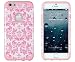 iPhone 6, DandyCase 2in1 Hybrid High Impact Hard Pink & White Flower Pattern + Silicone Case Cover for Apple iPhone 6 (4.7" screen) + DandyCase Screen Cleaner
