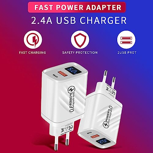 Pologmase Caricatore da Parete USB, Doppia Porta