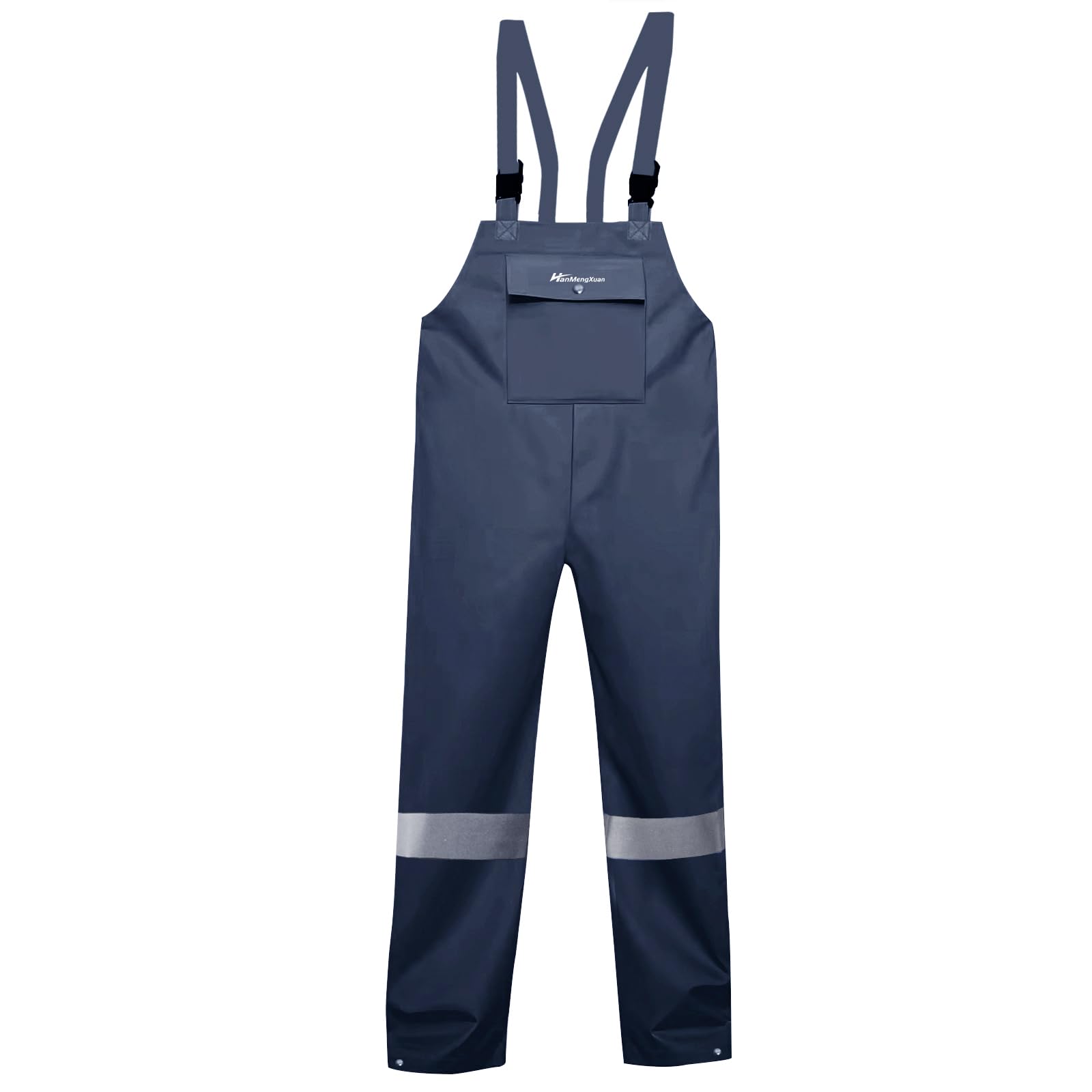 Men's Waterproof Rain Bib Overalls - Windproof Adjustable Outdoor Fishing Workwear Pants