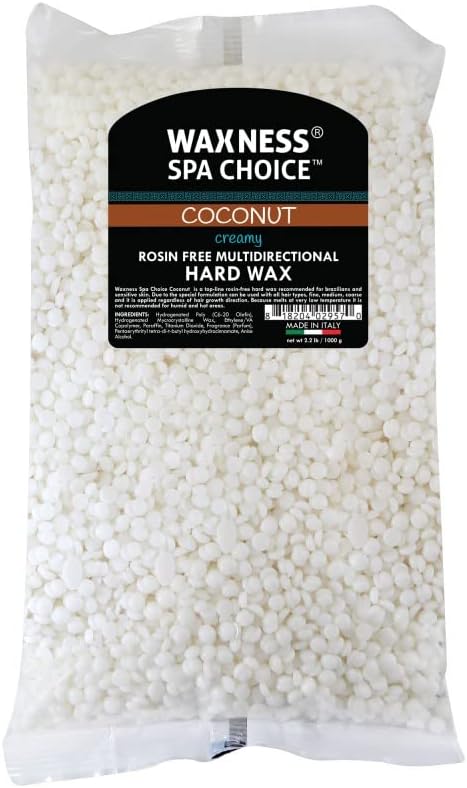 Waxness Spa Choice Rosin Free Multidirectional Hard Wax Coconut 2.2 lb / 1 kg