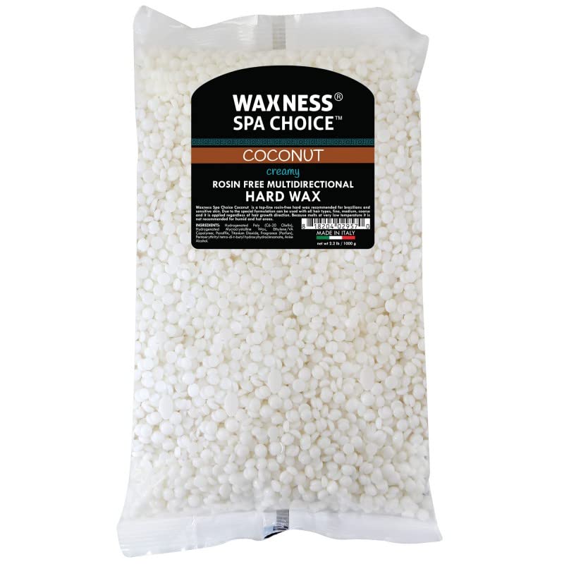 Cera dura multidirecional sem colofônia Waxness Spa Choice Coconut, 1 kg