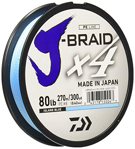 Daiwa JB4U80-300IB fil tressé 300m bleu île résistance 9,1kg pour moulinet carnassier