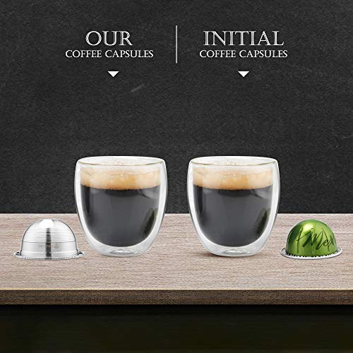 Anself Cápsulas de café de aço inoxidável Vertuoline Pod Filters Cup 70 ml Volume de fermentação Reu