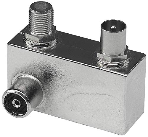 Axing TZU 21-65 Multimedia-Aufsteckadapter Verteiler für Kabelmodem und TV