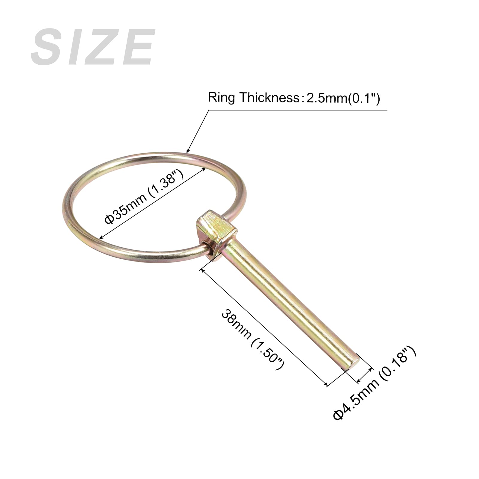 りんぴー Amazon | WMYCONGCONG 50個 リンチピン 4.5x36mm 6x45mm 8x45mm