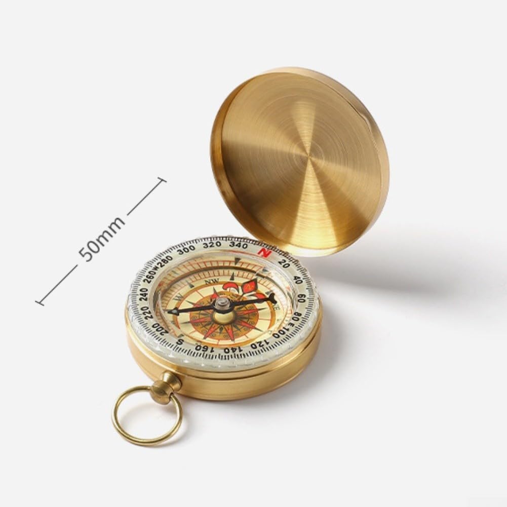 para brújula Vintage Cobre para dial Giratorio 360 Grados para