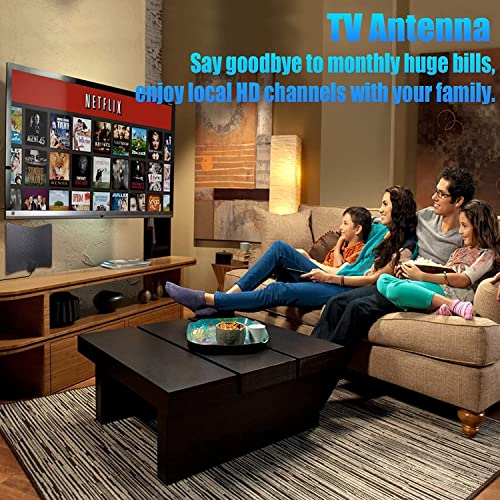 2023 Upgraded Tv Antenna For Smart Tv- 420 Miles Range Digital Indoor Antenna- Powerful Amplifier Support 8K 4K 1080P All Tv's Vhf Uhf Outdoor Signal Booster 360°Signal Reception- 18Ft Coax Hdtv Cable #TOP6