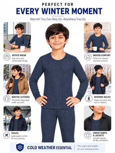 Image of BODYCARE Unisex Polycotton Slim Fit Thermal Tops Round Neck Full Sleeves Pack Of 1