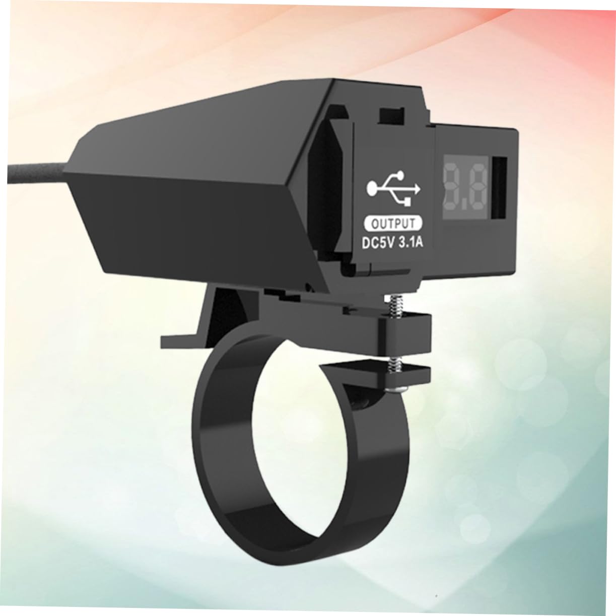 GLEAVI 2pcs High-Grade Motorcycle 2 USB Charger with Digital Display 3.1a Output Fits Phone Camera Car Boat Rv