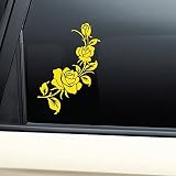 Yellow Rose Roses Vinyl Decal Car Truck Bumper Window Sticker