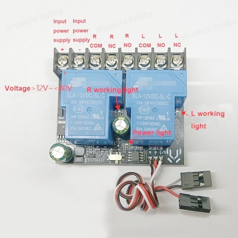 akcesoria do dronów 1 sztuk RC samolot dwukierunkowy moduł przekaźnikowy pilot przełącznik PWM DIY Model uniwersalny On-off kontroler światła lotniczego 12V-80V