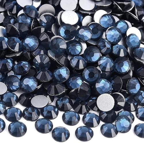 Image of 144pcs Nail Gems and Rhinestones Embellishments Flat Back Rhinestones for Bedazzling Sparkles for Crafts Tooth Gem Kit 0.31 inch 8mm SS40 Montana
