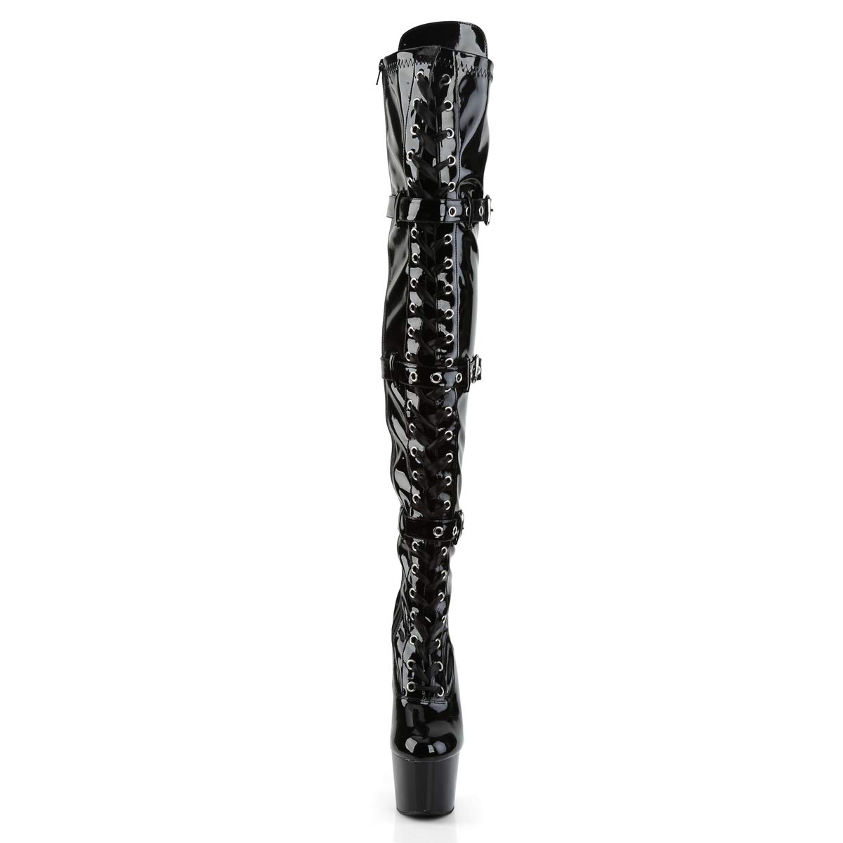 Pleaser ADORE-3028 Blk Str Pat/Blk UK 4 (EU 37)