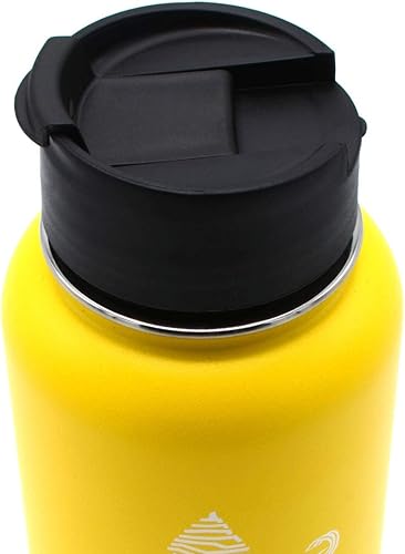 Miniatura 3 de KuLM Outdoors Paquete de 2 tapas abatibles para botellas de agua de boca ancha (incluyendo Hydroflask) hechas de plástico sin BPA