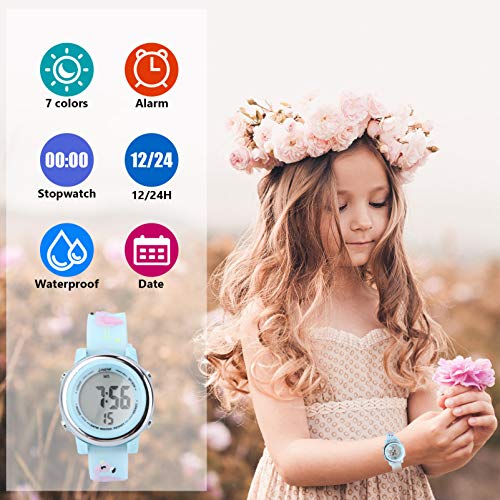 ULTECHNOVO Kids Led Digital Watch 3D Cartoon ImpermeÃ¡vel RelÃ³gios de Pulso ElÃ©tricos RelÃ³gio Esp