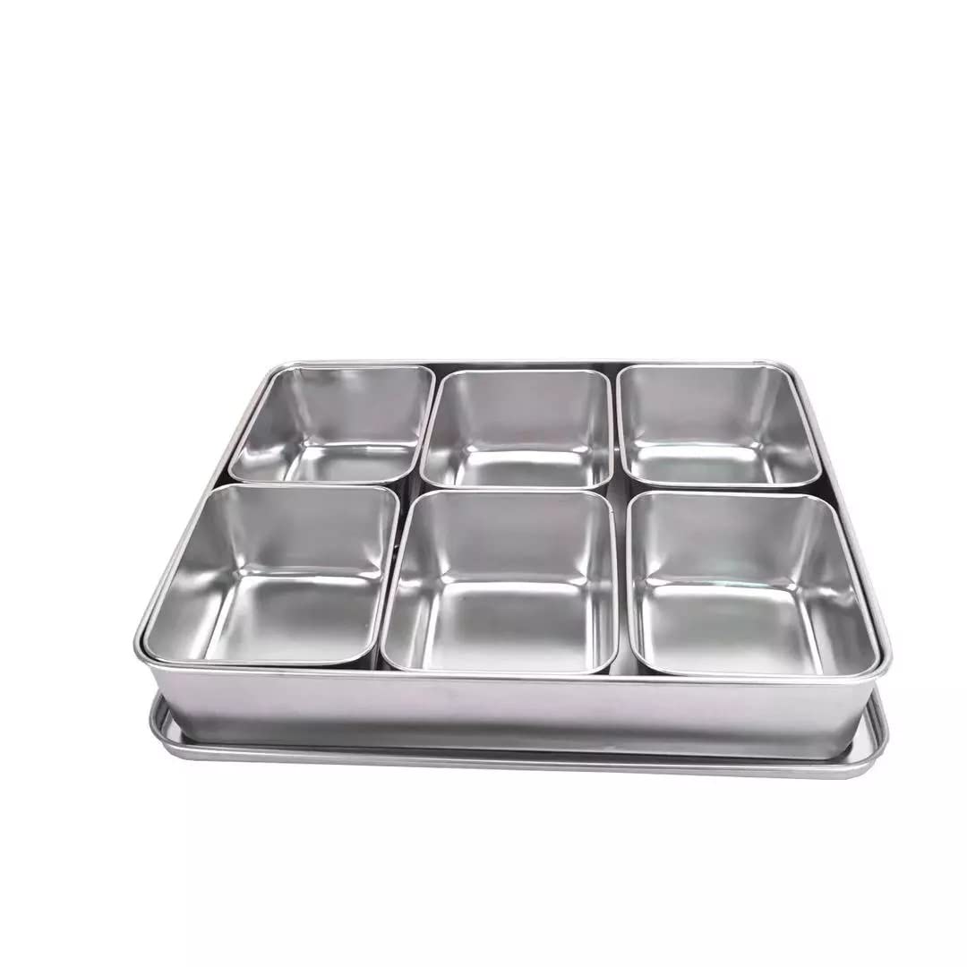 Edelstahl Gewürzbehälter-Set – 3er Box Mit Deckel, Japanische Yakumi-Pfanne Für Küche & Restaurant