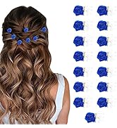 VEGCOO Haarspangen mit Rosenblüten, 15 Stück Beige Rosenblüten Haarspangen Elegante kleine Blumen...