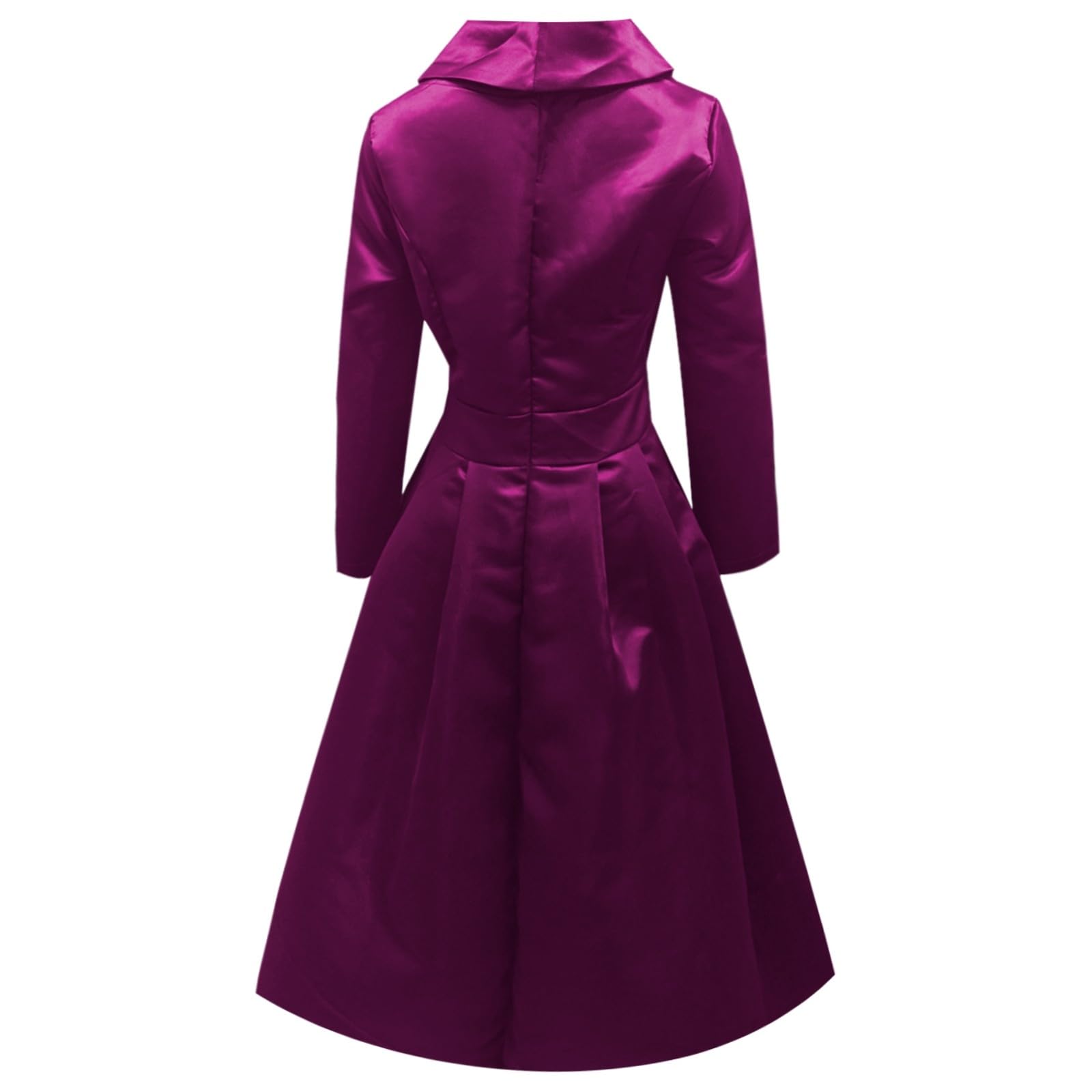 Genérico Vestido semi-largo elegante y formal entallado manga larga refinado sofisticado versátil para mujeres ropa diaria oficina vacaciones