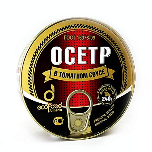 Sturgeon in Tomato Sauce by EcoFood (Pack of 3) 8.5 oz | 240 g