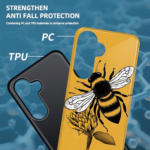 Vobber for Samsung Galaxy S26 Case,Dual-Layer Hybrid Phone Cover with Military-Grade Protection, Durable Shockproof & Anti-Scratch Design, Non-Slip Grip, Honey Bee - image 2