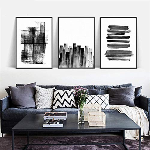 Art Affiche Bureau et Maison en Toile Abstrait Blanc Style Nordique Décoration Épurée