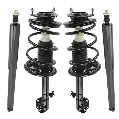 Image of TRQ Front and Rear Complete Strut Assembly & Shock Absorber Kit Complete Strut & Coil Spring Assembly Compatible with 2001-2005 Toyota RAV4