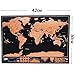 WHHHuan 1 stück 42x30 cm Deluxe löschwelt worlung Reise Karte kratzen abseits der Welte Karte Reise künstler Karte Room Home Office Dekoration wandaufkleber
