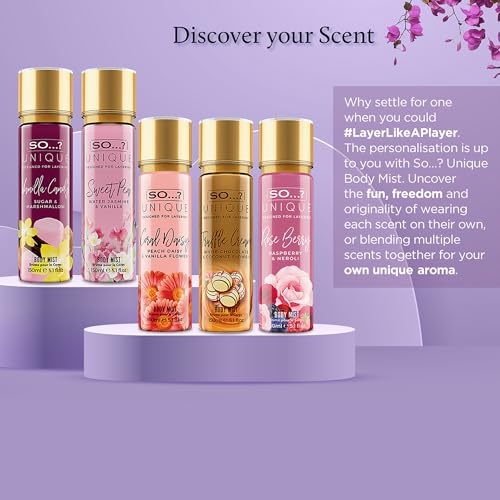 Image of So...? Unique Peony Blush Body Mist - Floral, Fruity Vanilla Perfume with Bergamot and Pear Notes - Perfume for Women - Body Spray for Women - 5.1 oz
