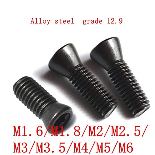 100-500 STÜCKE M1.6 M1.8 m2 m2.2 M2.5 M3 M3.5 M4 M5 M6 * L Klasse 12.9 Torx-Schraube einsetzen Hartmetalleinsätze ersetzen CNC-Zubehördrehmaschine,