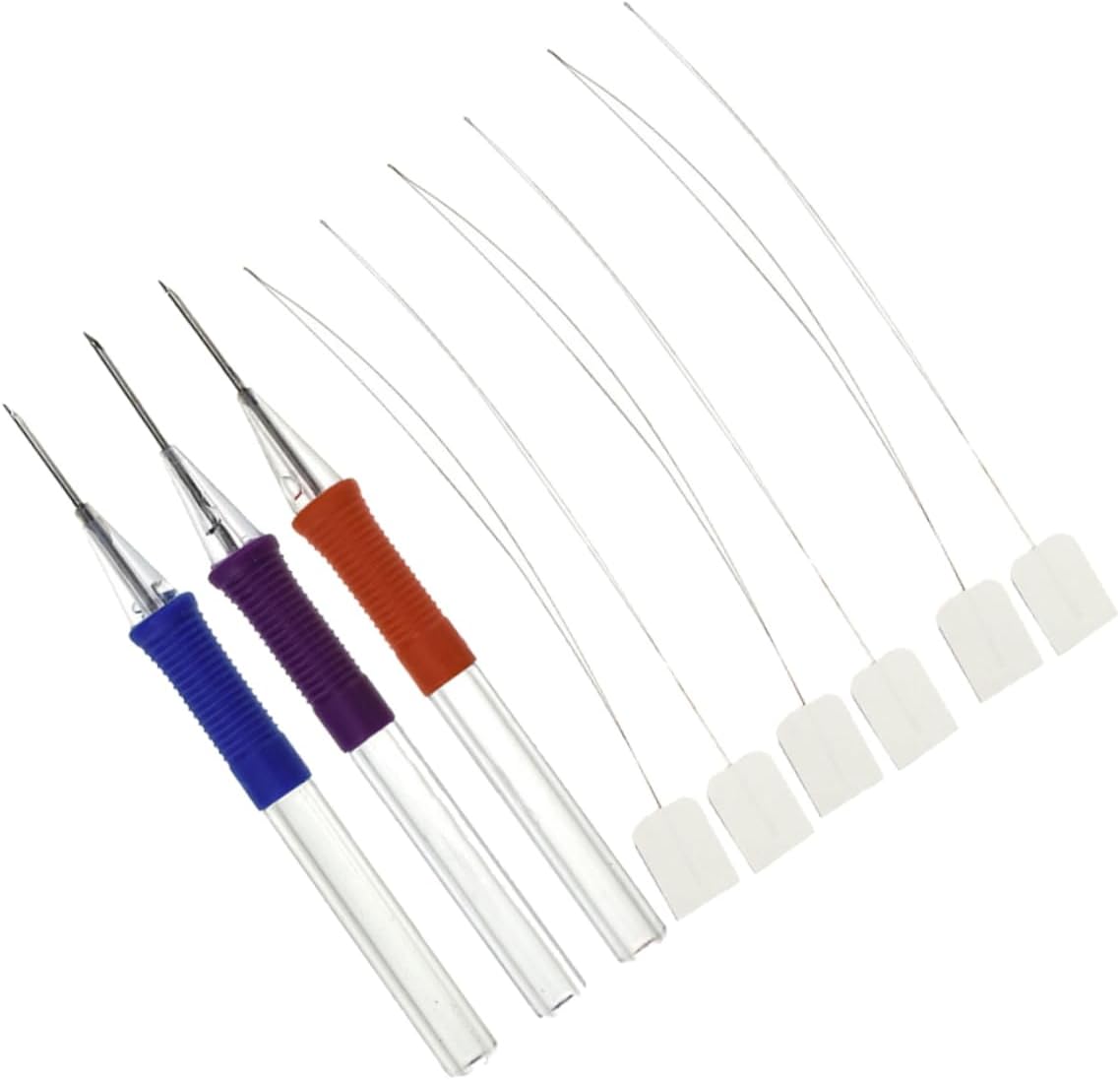 Lurrose 2sets Embroidery Pen Punch Needle Kit Needlework Pens and Threading Steel Wires for Easy Felting and Stitching for Crafting and Needlework Projects image 3