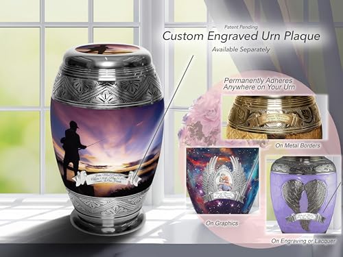 Image of Fishing Cremation Urns for Human Ashes Adult Male Decorative Urns for Ashes