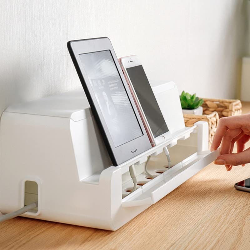Caja de cable, Caja de almacenamiento de tablero enchufable for el hogar, caja de cargador enchufable de cable de alimentación, administrador de cable de tablero de arrastre de escritorio , Caja de al
